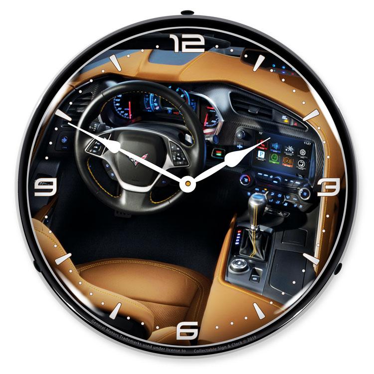 Collectable Sign and Clock – C7 Corvette Dash Clock