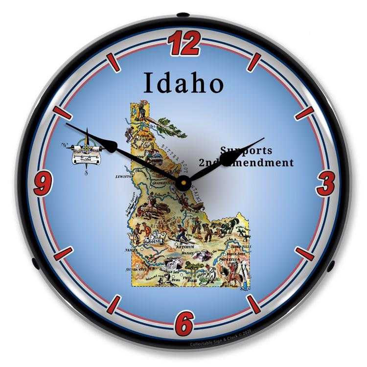Collectable Sign and Clock – Idaho Supports the 2nd Amendment Clock Sale