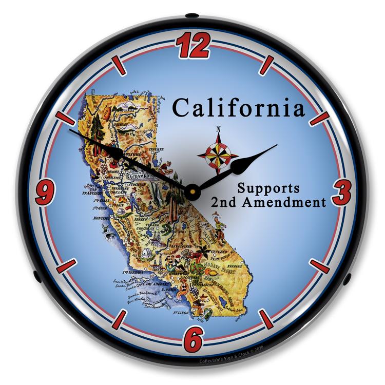 Collectable Sign and Clock – California Supports the 2nd Amendment Clock Online now