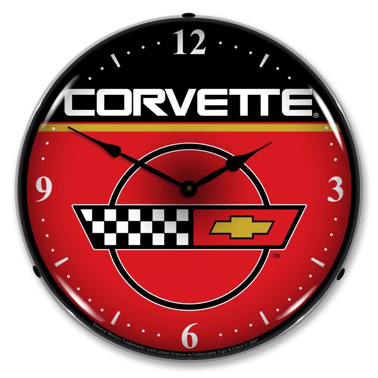 Collectable Sign and Clock – C4 Corvette Clock