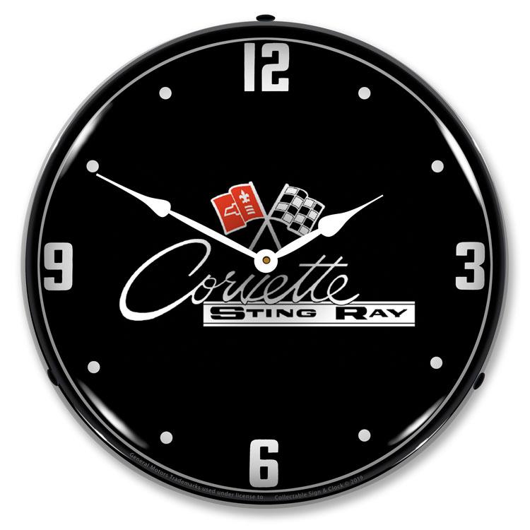 Collectable Sign and Clock – C2 Corvette Black Tie Clock