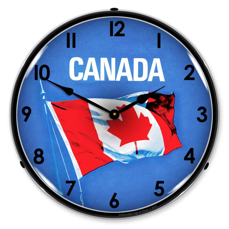 Collectable Sign and Clock – Canadian Flag Clock Online Hot Sale