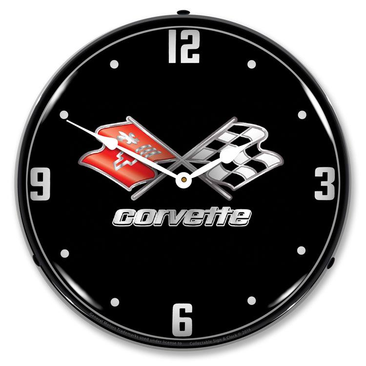 Collectable Sign and Clock – C3 Corvette Black Tie Clock