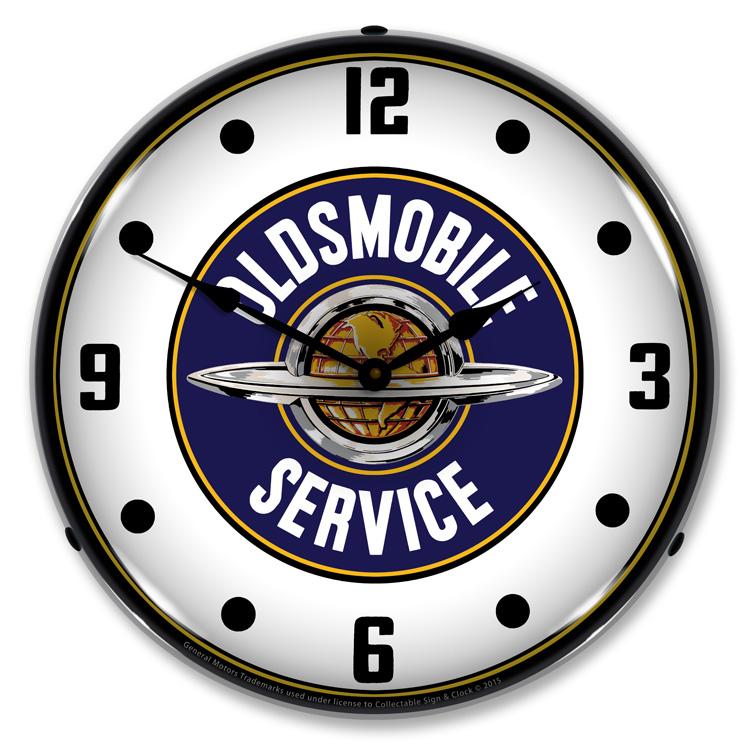 Collectable Sign and Clock – Oldsmobile Service Clock