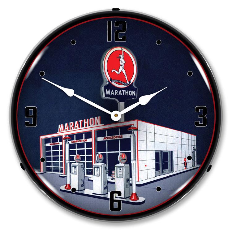 Collectable Sign and Clock – Marathon Gas Clock