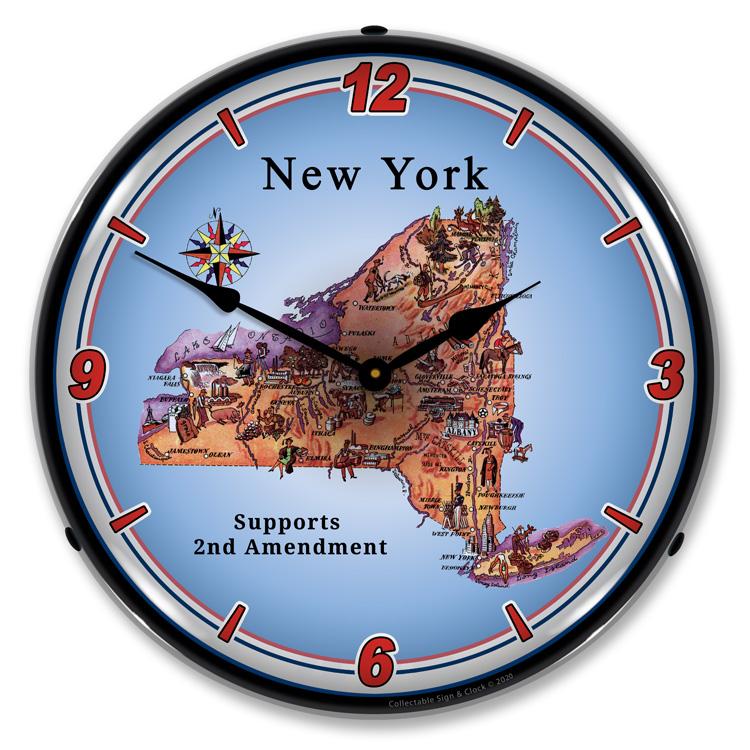 Collectable Sign and Clock – New York Supports the 2nd Amendment Clock