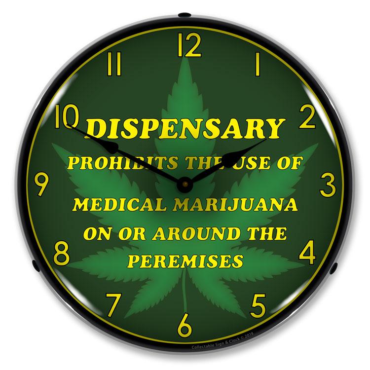 Collectable Sign and Clock – Marijuana Dispensary Clock