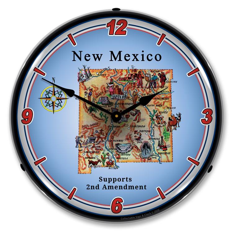 Collectable Sign and Clock – New Mexico Supports the 2nd Amendment Clock Online