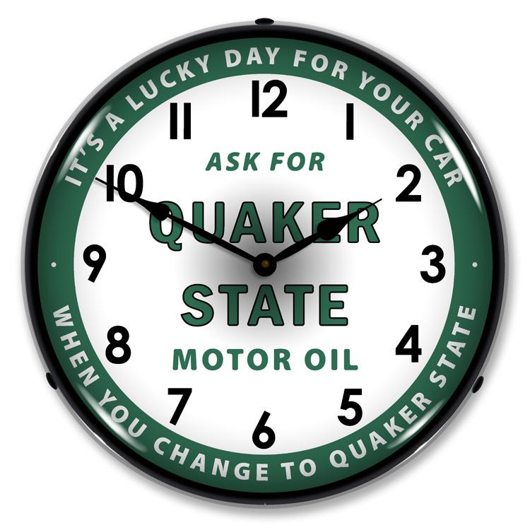 Collectable Sign and Clock – Quaker State Oil Clock