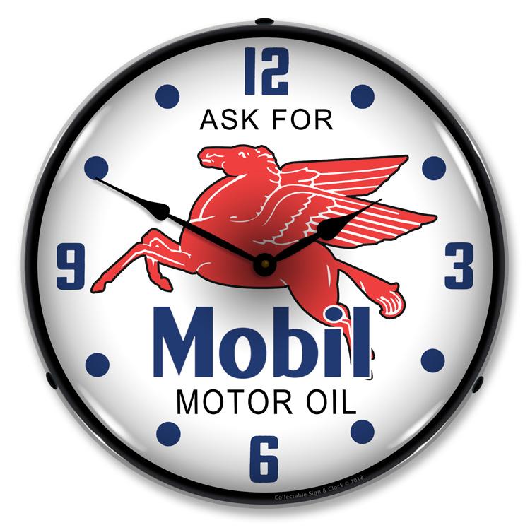 Collectable Sign and Clock – Mobil Oil Clock
