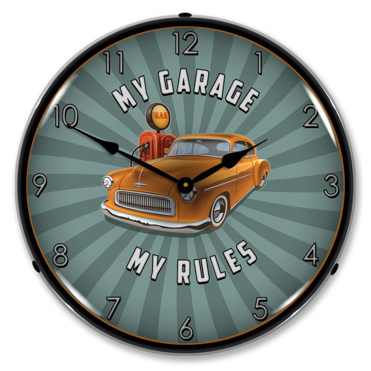 Collectable Sign and Clock – My Garage My Rules Clock