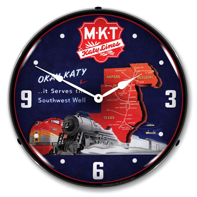 Collectable Sign and Clock – MKT Katy Lines Clock