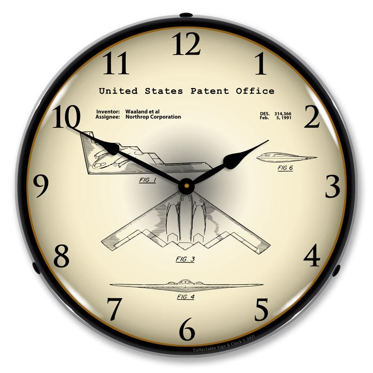 Collectable Sign and Clock – Northrop B-2 Spirit Stealth Bomber 1991 Patent Clock Online Hot Sale