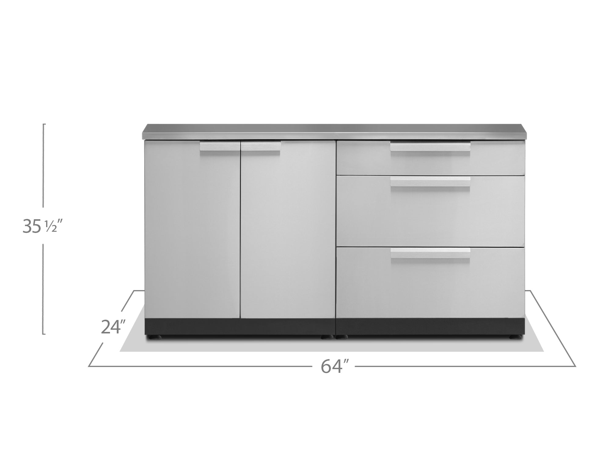 Newage Outdoor Kitchen 2 PC Cabinet Set in Stainless Steel – 65106