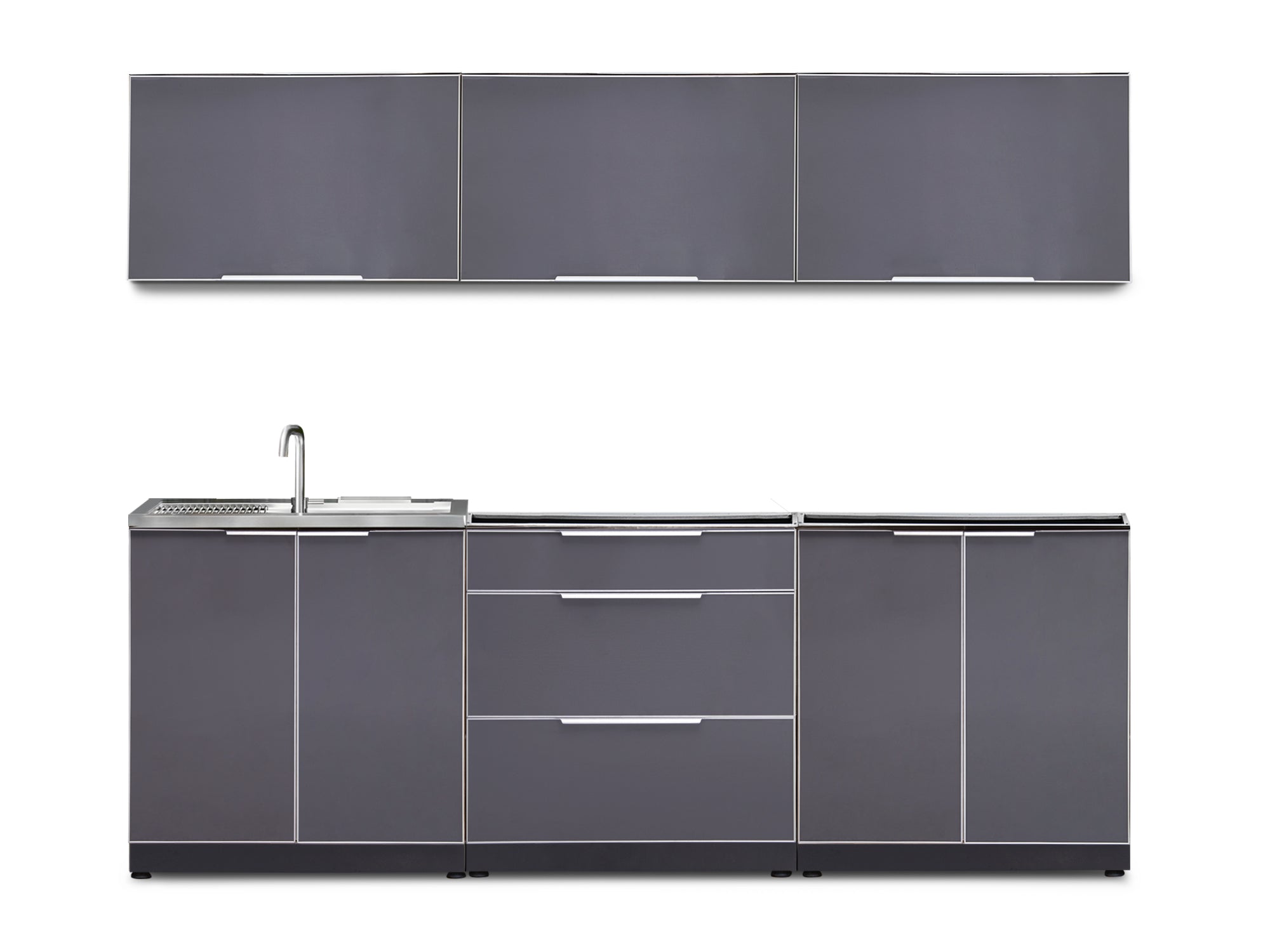 Newage Outdoor Kitchen 6 PC Cabinet Set in Slate Gray – 66250