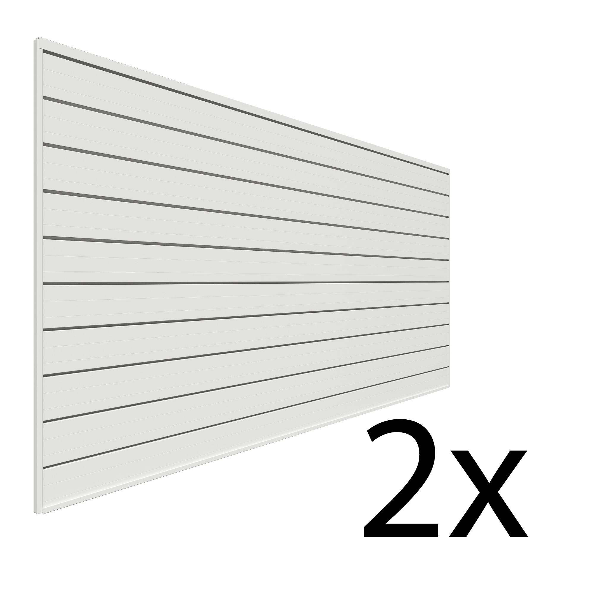 Proslat 8 ft. x 4 ft. PVC Slatwall – 2 pack 64 sq ft