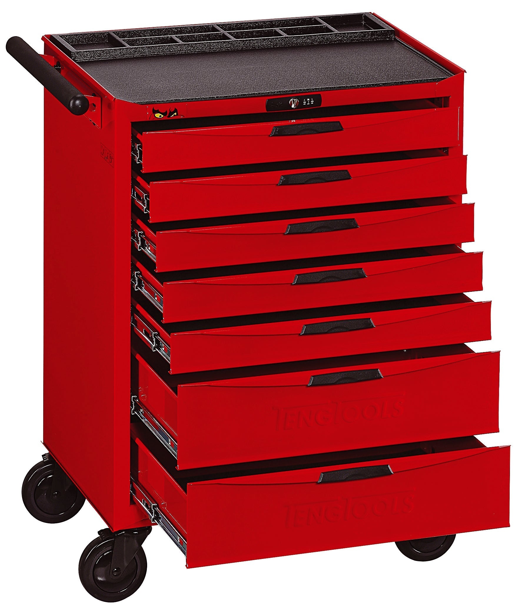 Teng Tools 174 Piece Complete Mixed EVA Foam 7 Drawer Roller Cabinet Hand Tool Kit – TCMME174 Online now