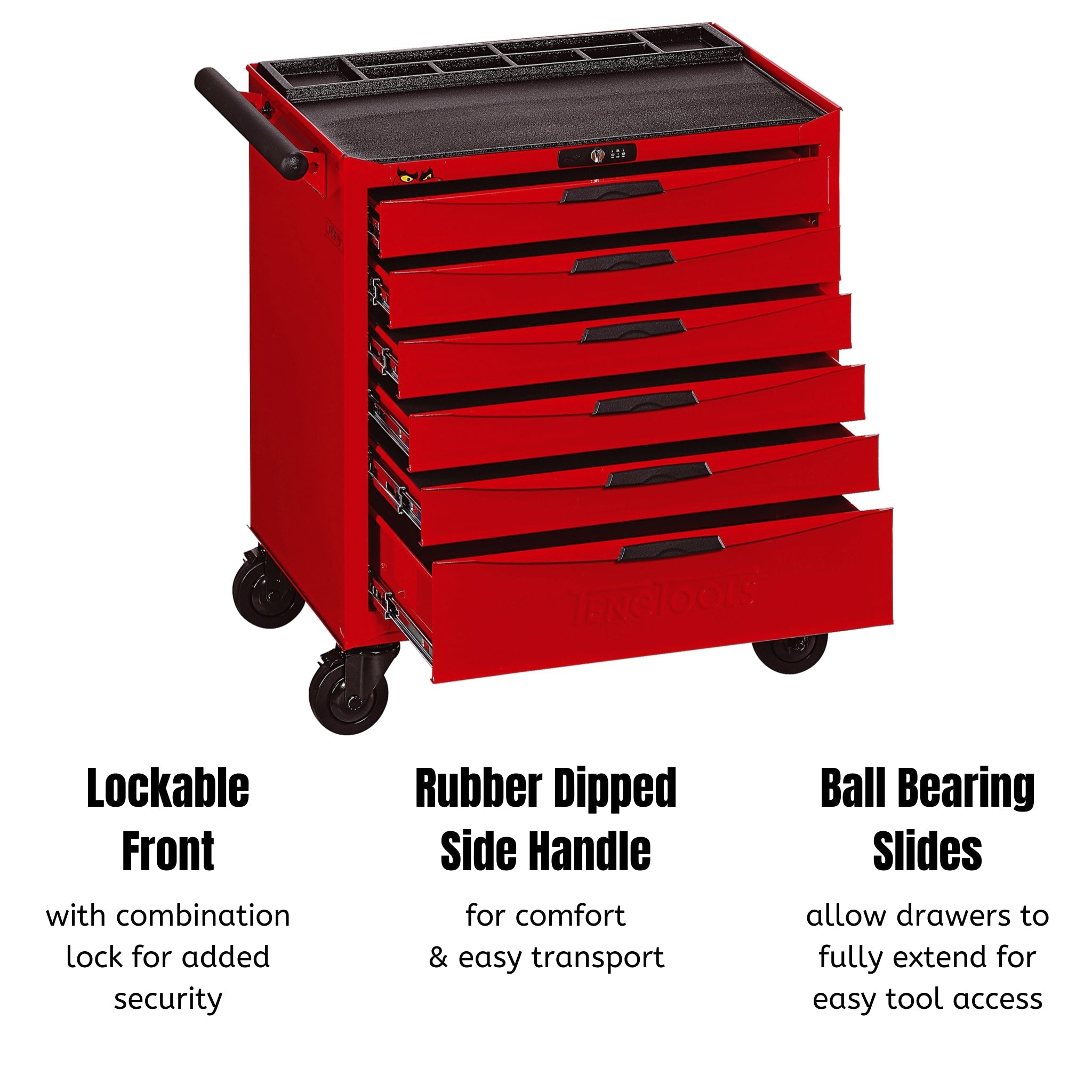 Teng Tools 6 Drawer Heavy Duty Roller Cabinet Tool Chest / Wagon – TCW806N
