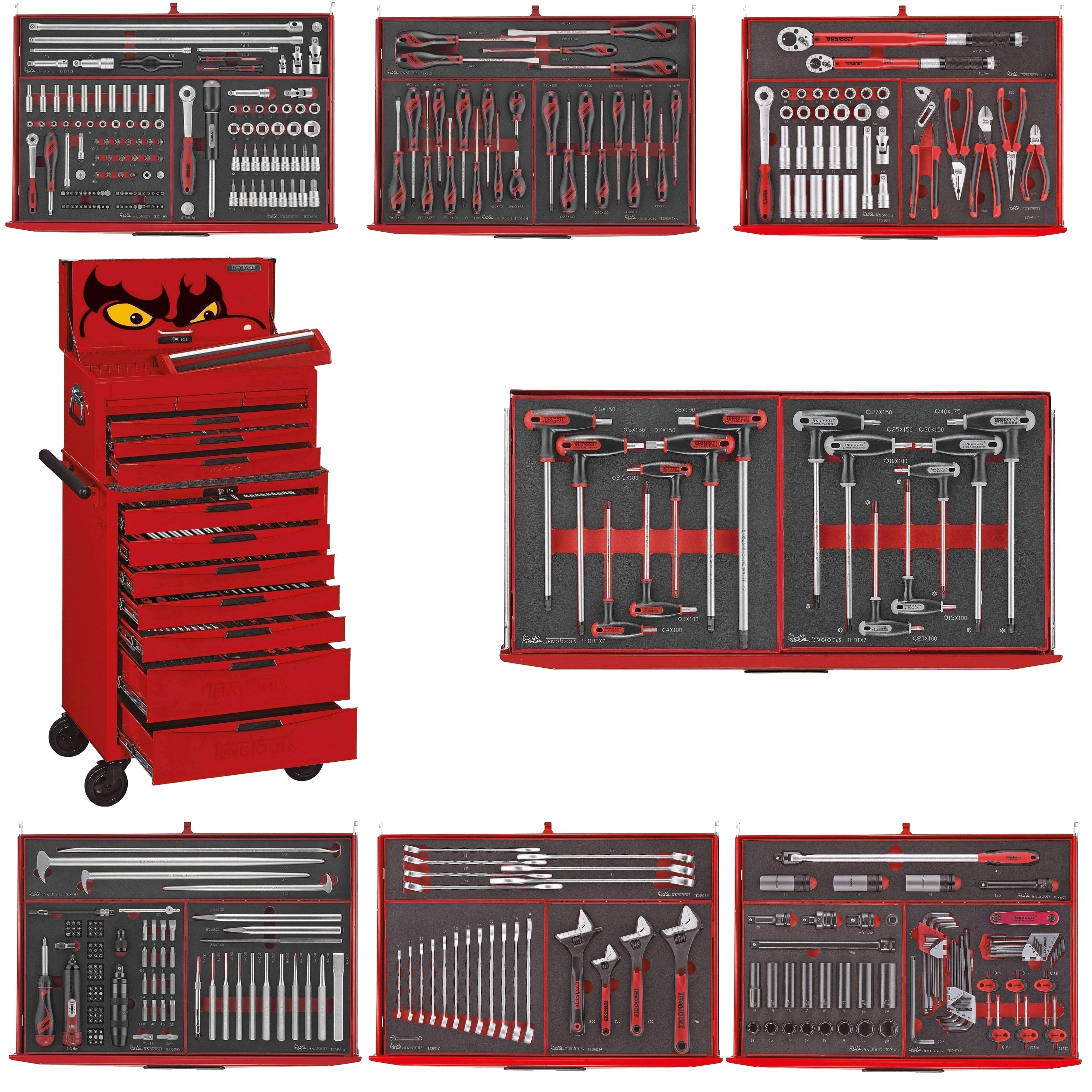 Teng Tools 417 Piece Complete Mixed EVA Foam Hand Tool Kit – TCEMM417N