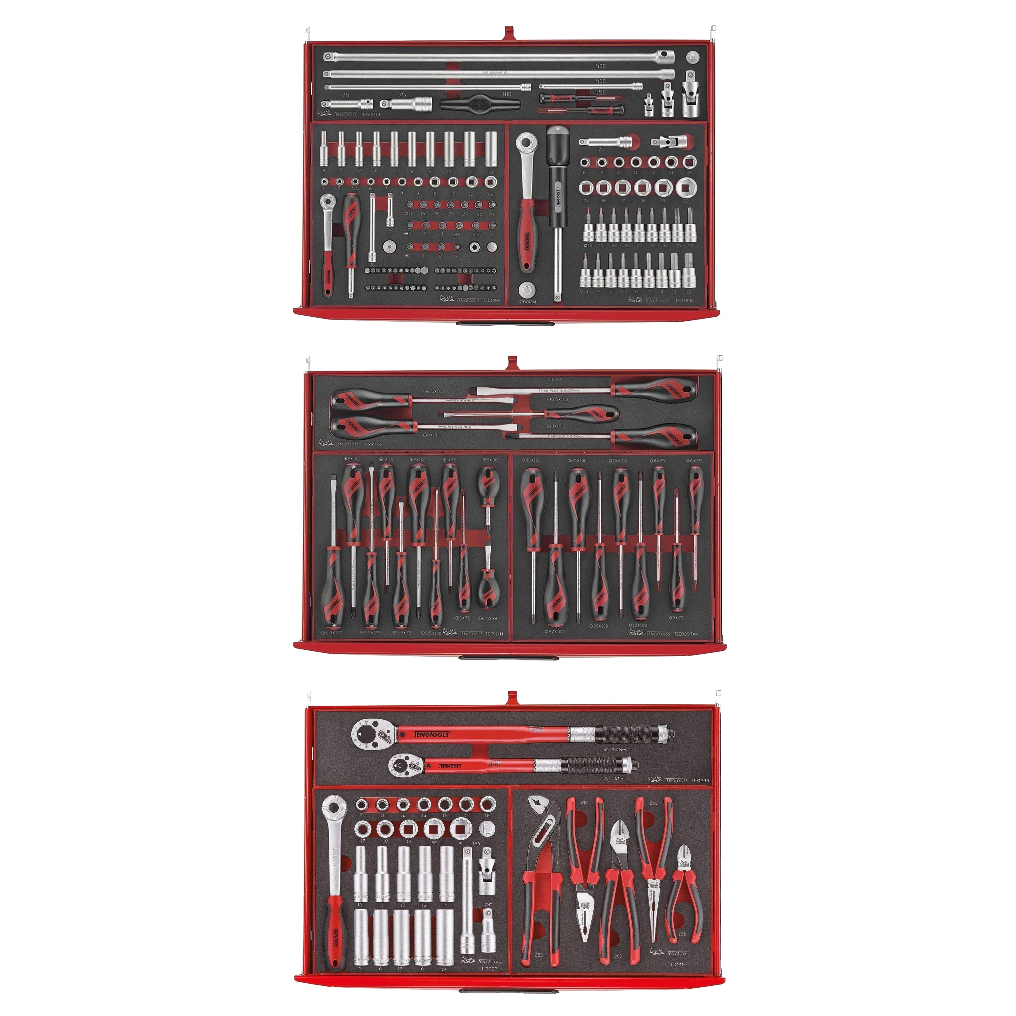 Teng Tools 417 Piece Complete Mixed EVA Foam Hand Tool Kit – TCEMM417N
