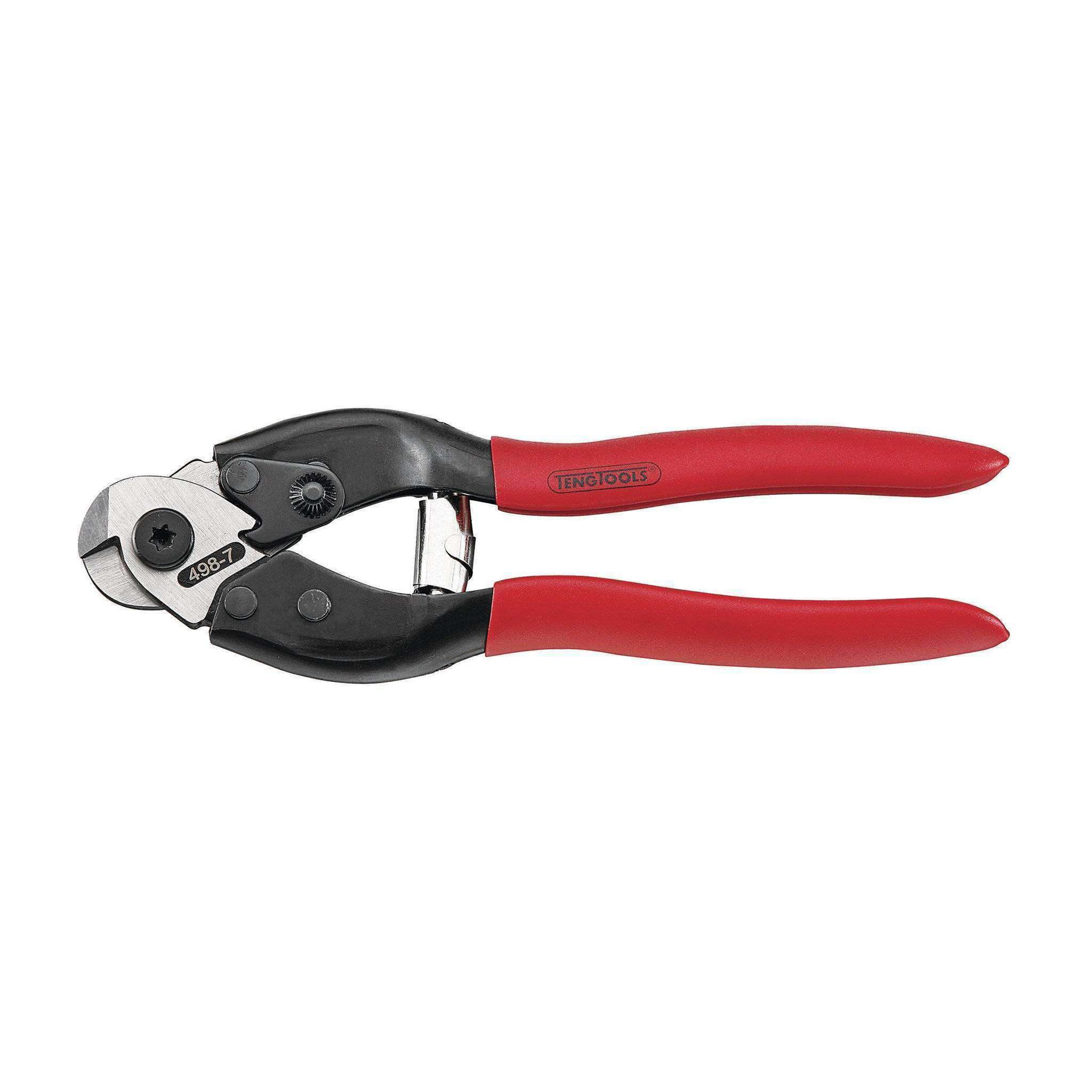 Teng Tools 7 Inch Vinyl Grip Wire Cutters (Ideal For, Steel, Aluminum & Copper Cable) – 498-7
