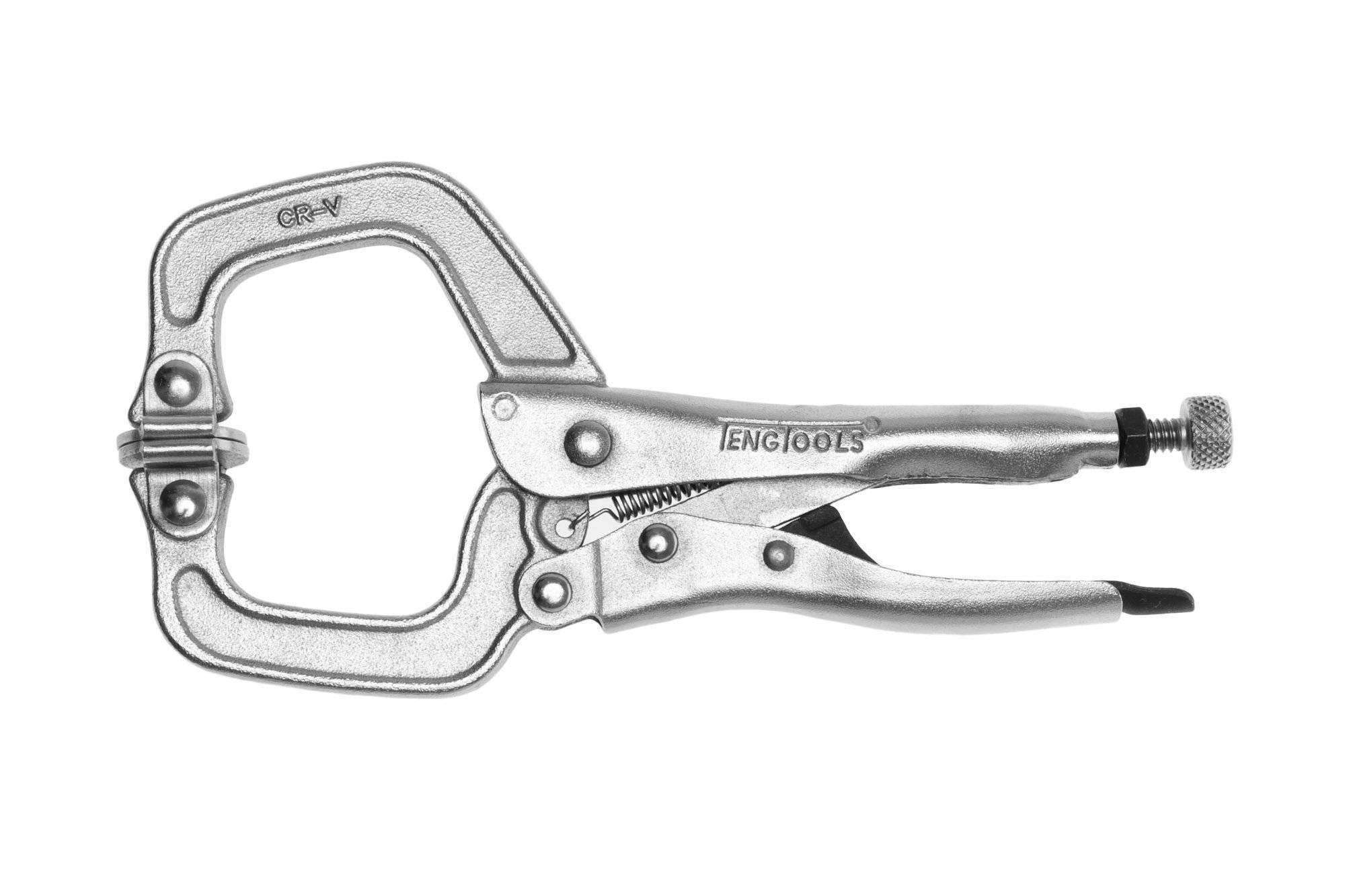 Teng Tools 6 Inch C Clamp Power Grip Pliers With Swivel Pads & Non Pinch Release Lever 406-6SP Sale
