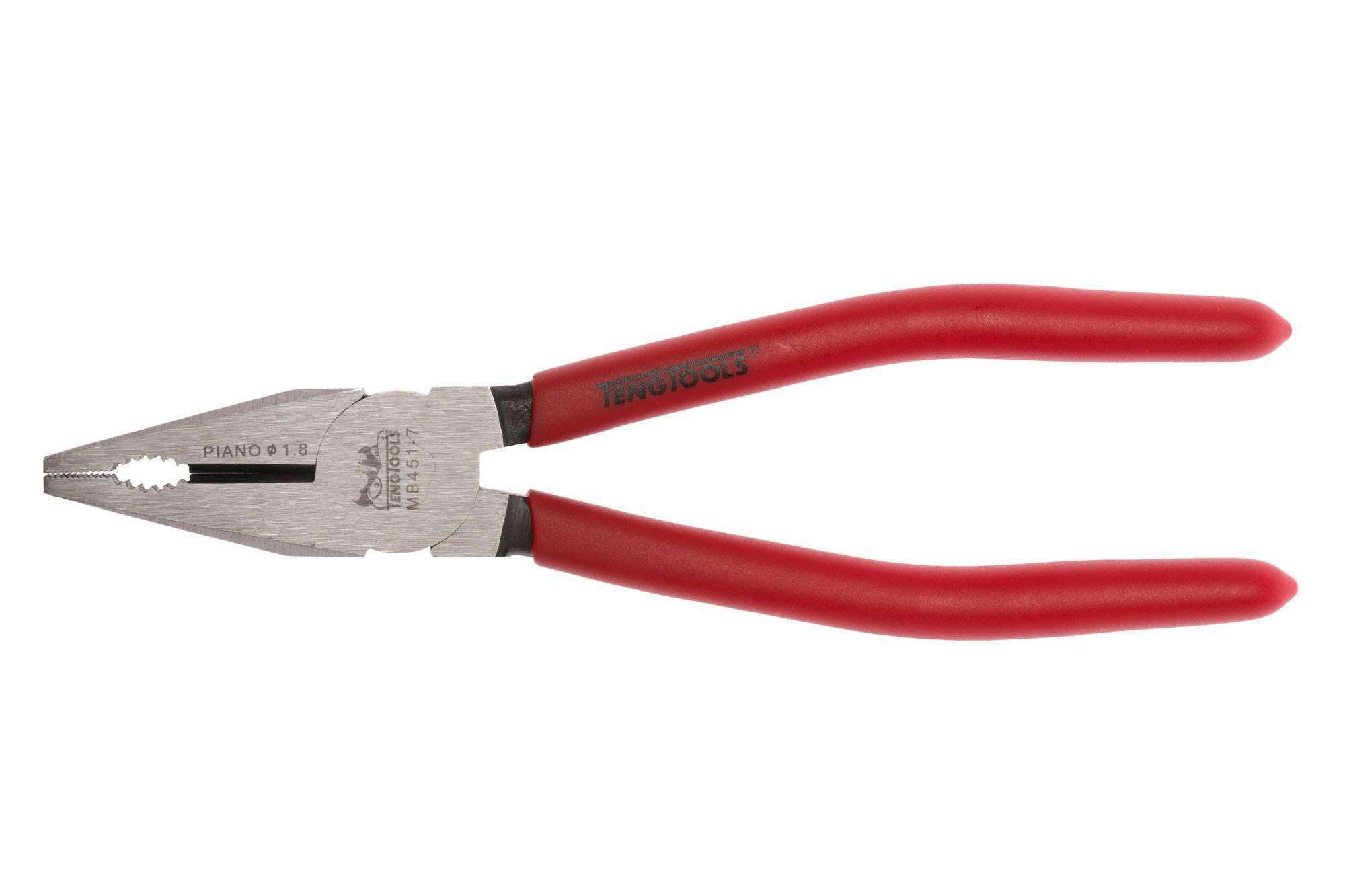 Teng Tools 7 Inch Chrome Molybdenum Vinyl Dipped Handle Lineman’s Pliers – MB451-7