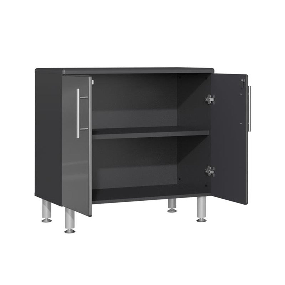 Ulti-MATE Garage 2.0 Series Grey Metallic 5-Piece Workstation Kit with Bamboo Worktop Online now